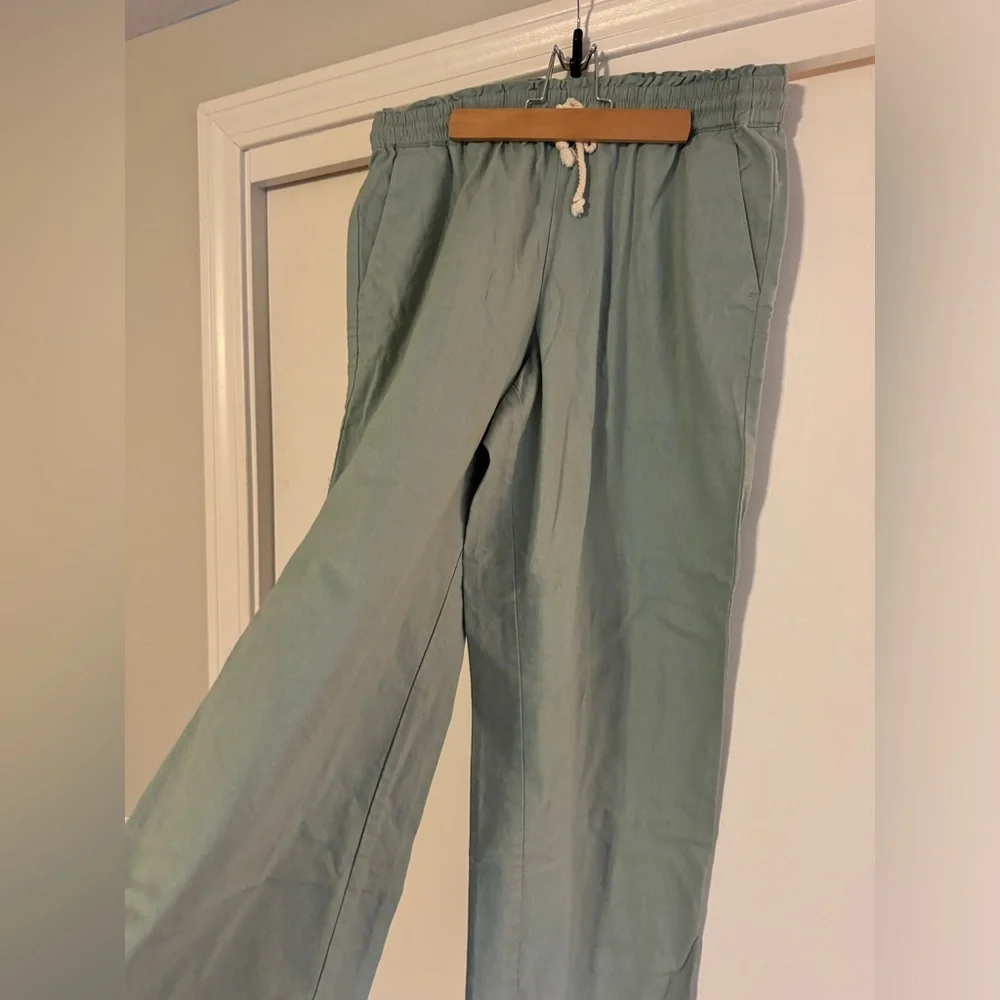 J.Crew wide leg linen/cotton pants - Picture 2 of 3